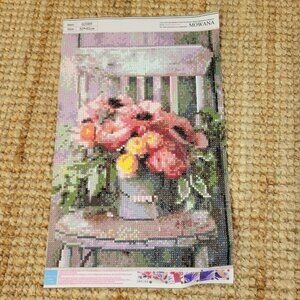 Diamond Dotz‎ Painting Shabby Chic Floral Bouquet Bling Finished Unframed